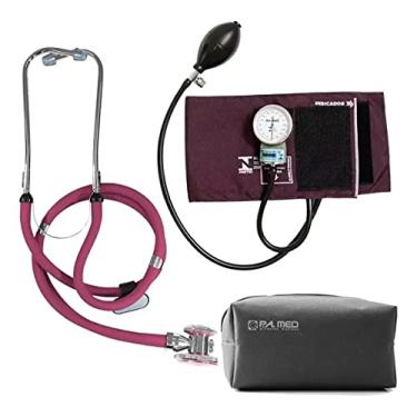 Imagem de Aparelho De Medir De Pressão Areterial + Esteto + Estojo (Vinho)