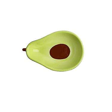 Imagem de GUIPAIHAI Lindo prato de cerâmica em forma de abacate doméstico frutas salada prato criativo pires (cor: prato G/30 cm20 cm3,8 cm)