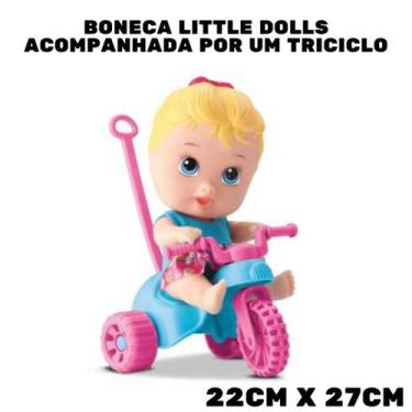 Imagem de Boneca Little Doll Triciclo Menina Playground Divertoys - Diver Toys