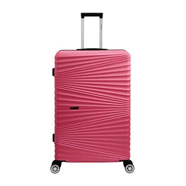 Imagem de Mala Grande de Viagem Bagagem Embarque Rígida 4 Rodinhas Dupla 360° Abs Santino Cor:Pink;Tamanho:G