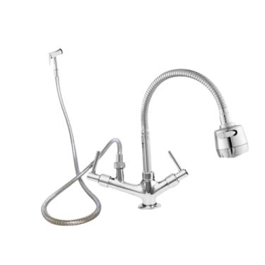 Imagem de Torneira Pia Bancada Pet Shop Bica Gourmet Mangueira 1,20 Gatilho Metal