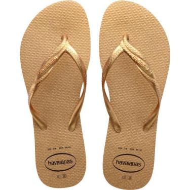 Imagem de Chinelo Havaianas Feminino Fantasia Gloss 39/0 Dourado