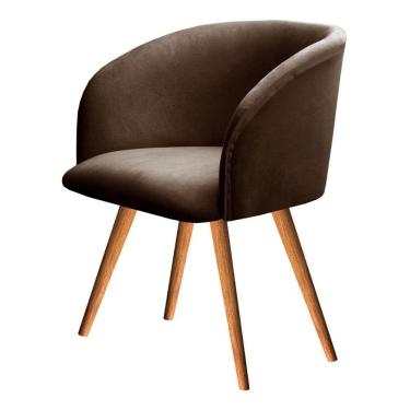 Imagem de Poltrona Atenas Cadeira Pé Madeira Palito Decoração Sala Recepção