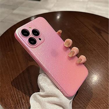 Imagem de Capa de telefone transparente de luxo com esfoliação a laser para iPhone 14 12 13 Pro Max com lente de vidro arco-íris acrílico à prova de choque capa traseira, rosa, para iPhone 14 Pro