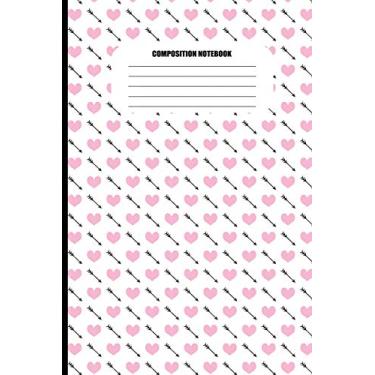 Imagem de Composition Notebook: Pink Hearts & Hand-Drawn Arrows (100 Pages, College Ruled)