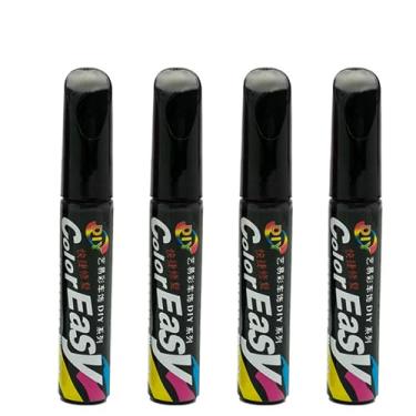 Imagem de Kit 4 Canetas Tinta Reparadora Tira Risco Automóveis Carro Moto Caminhões Pintar e Retocar Pneu Azulejo e Tênis Aplicador