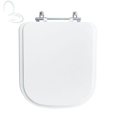 Imagem de Tampa Vaso Sanitário Madeira Laqueada Gap Branco para bacia Roca