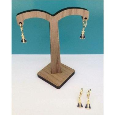 Imagem de Brinco Argola Santa Nossa Senhora Aparecida Banhada A Ouro