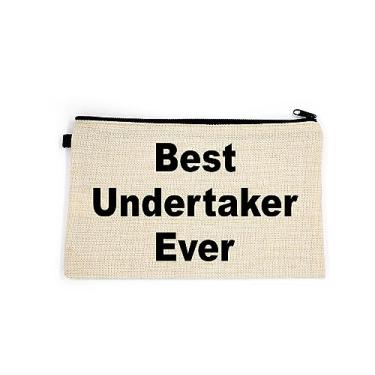 Imagem de Bolsa de maquiagem Undertaker, presente para Undertaker, melhor coveiro de todos os tempos, bolsa de higiene pessoal, para ela, bolsa de maquiagem para mulheres, bolsa de , Branco