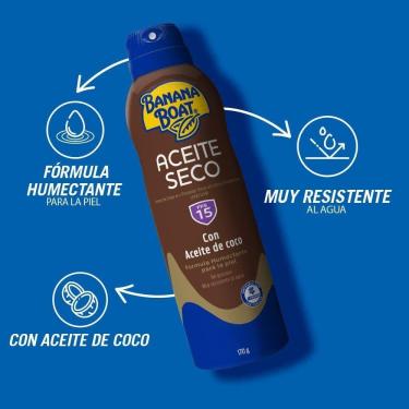 Imagem de Bronzeador Banana Boat Spray Aceite Seco Fps15 170g