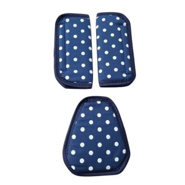 Imagem de Protetor Cinto Para Bebê Conforto Cadeirinha Carrinho Macio cor:poá marinho - Proporcione Conforto e Estilo Durante os Passeios com seu Bebê