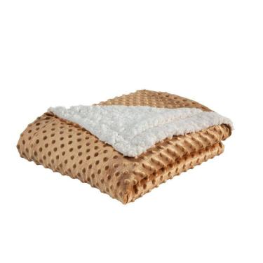 Imagem de Cobertor Plush Com Dots Sherpa Dourado Para Bebê