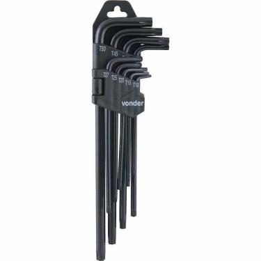 Imagem de Jogo De Chaves Hexalobular Torx Longas 9 Peças VONDER