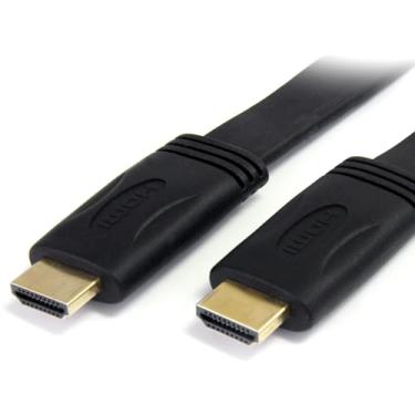 Imagem de StarTech. Cabo HDMI plano de alta velocidade de 4,5 m com Ethernet - Cabo HDMI Ultra HD 4K x 2K - HDMI para HDMI M/M - Cabo HDMI plano (HDMIMM15FL) Preto