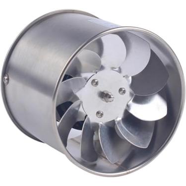 Imagem de Exaustor de cozinha Ventilador de ventilação de aço inoxidável de 4 polegadas Exaustor de banheiro Exaustor de ar Ventilador de banheiro Re-mover odor, redondo prateado