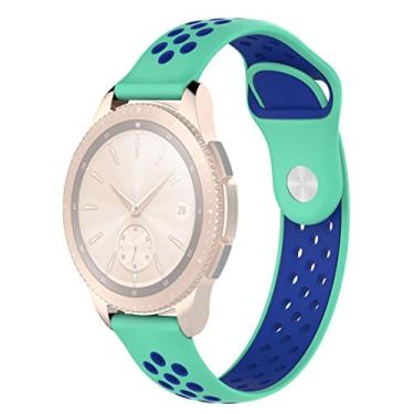 Imagem de Pulseira extra para Samsung Galaxy Watch 42mm /Active and Gear S2 (Verde com azul NK)