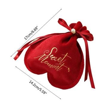 Imagem de lanema Bolsa de doces de casamento, mini cordão de veludo para estojo, joias, presentes, lembrancinhas de festa, caixa de doces
