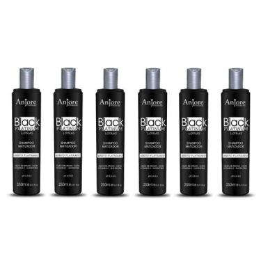 Imagem de Kit 6 Shampoo Black Platinum 250ml Anjore - Anjore Profissional