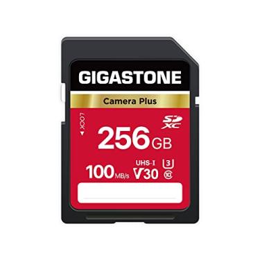 Imagem de GIGASTONE Cartão SD de 256 GB, câmera Plus, cartão de memória V30 U3 SDXC vídeo UHD de alta velocidade compatível com câmera digital Canon, Nikon, Sony, Pentax, Kodak, Olympus, Panasonic, com 1 mini