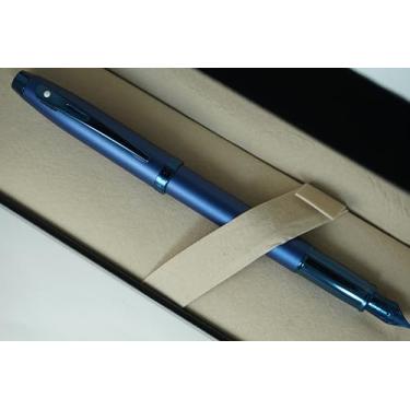 Imagem de Sheaffer Caneta-tinteiro Recarregável Cetim Azul com Acabamento Azul PVD, Caixa de Presente Premium