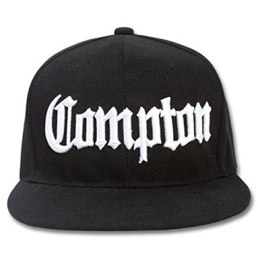 Imagem de Gravity Threads Boné masculino Compton – Los Angeles City Snapback Cap, preto, Preto, Tamanho Único