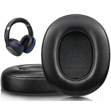 Imagem de SOULWIT Almofadas de Substituição Profissionais para Turtle Beach Ear Force Elite 800/800X Jogos Fone de Ouvido Sem Fio, Com Couro de Proteína Mais Macio, Espuma de Alta Densidade - Preto