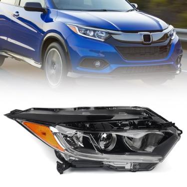 Imagem de Huray Conjunto de farol direito para Honda HRV 2019 2020 2021 2022 [Tipo de halogênio] [LED DRL] Substituição da lâmpada de cabeça do lado do passageiro