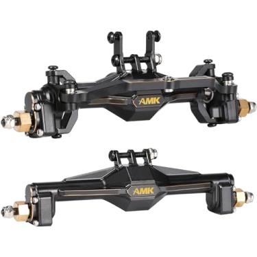 Imagem de AMK TRX4M Brass Portal Axle Upgrade Kit Complete Set for Front Axles and Rear Axles, with 7mm Hex Wheel Hubs and 4mm Adapters, Compatible with 1/18 RC Crawlers TRX4M Upgrades, Bronc, Defend K10