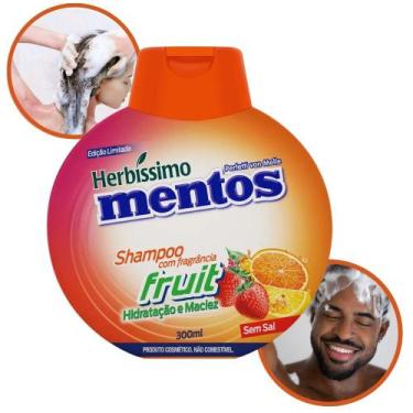 Imagem de Shampoo Herbissimo Mentos Fruit Sem Sal P/ Todos Os Tipos De Cabelo 30