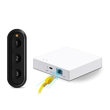 Imagem de XJRJ Tuya Zigbee 3.0 Interruptor de cortina de controle remoto sem fio - compatível com Smart Life Home Assistant MQTT Smart Things 1 controle remoto preto 1 hub