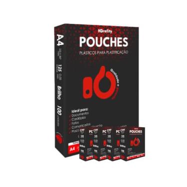 Imagem de Plástico Plastificação 500 Grafity 4 Cento CPF (Título Eleitor) E 1 Cento A4 0,05mm 125 Micras