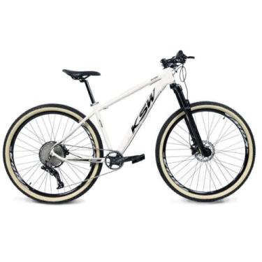 Imagem de Bicicleta Aro 29 Ksw Xlt 12v Garfo com Trava K7 11/50 Freios Hidráulicos Kit 1x12 Pedivela Coroa 34t (Branco, 21)