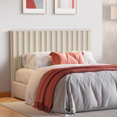 Imagem de Cabeceira Ripada para Cama de Casal Europa Grécia com 166 cm de largura