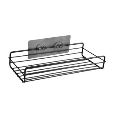 Imagem de Prateleira Organizadora Aramado Adesiva para Parede - Suporte Multiuso para Shampoo, Sabonete e Condicionador - Ideal para Banheiro, Cozinha e Casa, Suporta Até 3kg" (Preto)