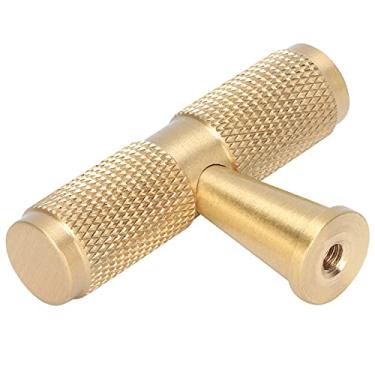 Imagem de Puxador de Móveis Moderno de Latão Com Furo único para Guarda-roupa, Alça Em Forma de T para Armários de Cozinha, Forte e Durável para Armários de Banheiro, Adequado para Vários