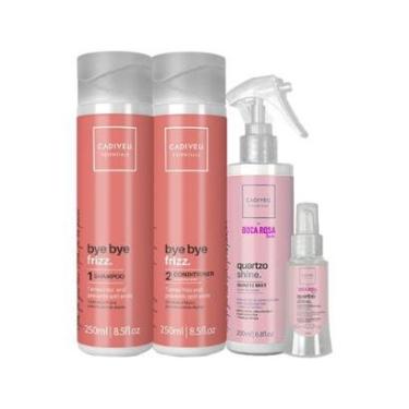 Imagem de Kit Cadiveu Essentials Quartzo Shine e Bye Bye Frizz com Proteína - 4 Produtos-Unissex