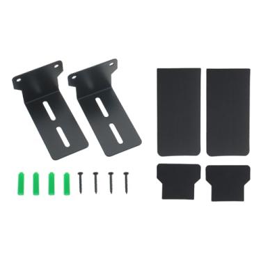 Imagem de FDXGYH 1 conjunto de suportes de barra de som universais suportes de barra de som sob suporte de prateleira de alto-falante de TV compatível com a maioria dos suportes de montagem de parede Soundbars