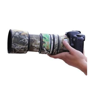 Imagem de CHASING BIRDS O revestimento de lente impermeável camuflagem para Canon EF 70-300 mm F4-5,6 L é uma capa protetora de lente USM à prova de chuva (camuflagem de árvore amarela, com extensor EF 1.4X III