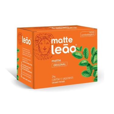 Imagem de Chá Matte Leão Natural Com 15 Sachês - Chá Leão