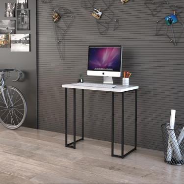 Imagem de Mesa Estudo Muntifuncional Madeira Com Pes De Ferro Luxo