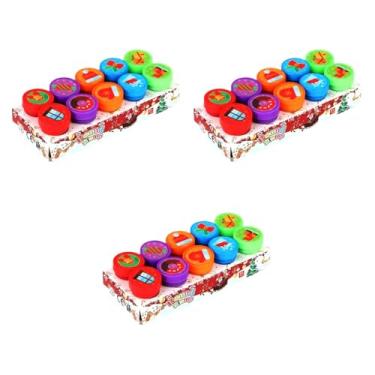 Imagem de Fancyes 30 peças de carimbos de Natal DIY artesanato engraçado carimbos de Natal carimbos de férias para diário professor álbum de fotos festa favores, Style C