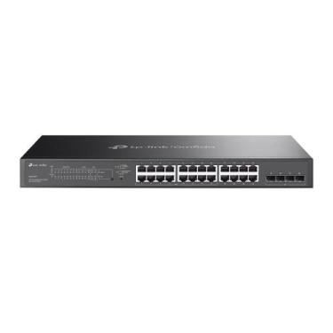 Imagem de Switch Smart 24 Portas TP-Link Gigabit C/16 Portas PoE+ C/4 Slots SFP 