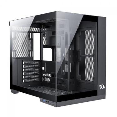 Imagem de Gabinete Gamer Redragon Wideload Pro Mid Tower Lateral de Vidro Preto 