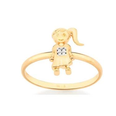 Imagem de Anel banhado ouro 3x 24k 18k e 22k feminino rommanel menina zircônias 