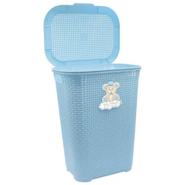 Imagem de Cesto Organizador Roupas 30L Com Tampa Infantil Bebê - Monte Libano, A