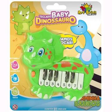 Imagem de Teclado Infantil Baby Dino Dinossauro Musical Didático - Art Brink