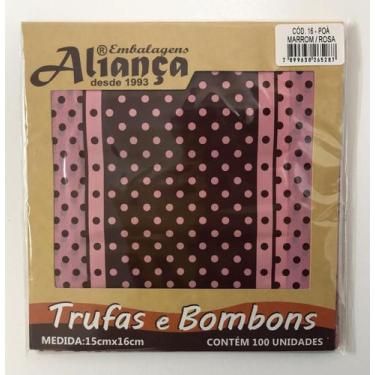 Imagem de Embalagem para trufas Aliança 15x16cm 100un / - Aliança Embalagens, Po