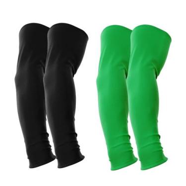 Imagem de Kit 2 Manguitos Proteção Solar Uv Vôlei Ciclismo Protetor Braço Moto -