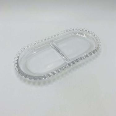 Imagem de Petisqueira de Cristal com Divisoria Oval Pearl 24x12x2cm - WOLFF