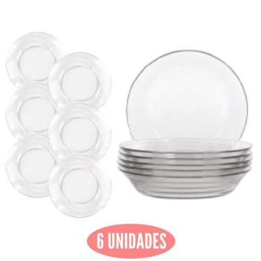 Imagem de 6 Prato Astral Sopa 19,6cm Redondo Restaurante Almoço Nadir - Nadir Fi